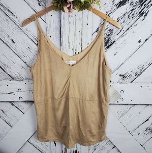 NWT Stella Luce Strappy Beige Tank Top L